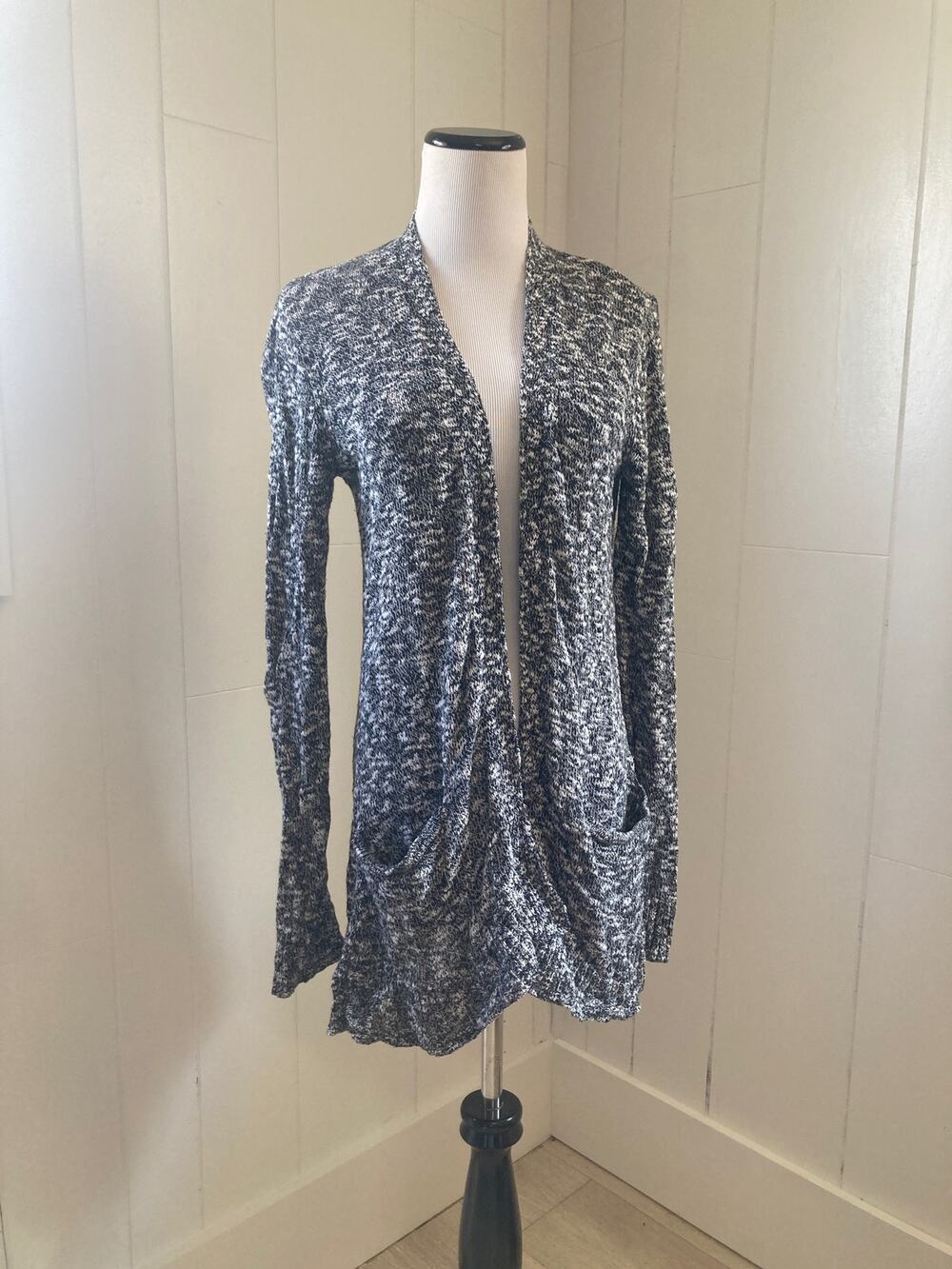 Old Navy Black & White Cardigan, Size S